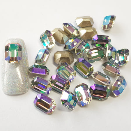 4600 스와로브스키 크리스털 8x6미리 옥타곤 직사각 파라다이스샤인. ( Swarovski Octagon Fancy stones )