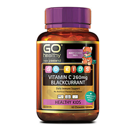 [해외]어린이 비타민씨 260mg 60정 씹어먹는 키즈비타민 블랙커런트 고헬씨 구입처 판매처