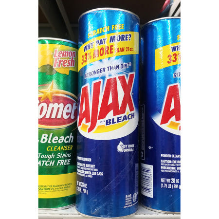 [해외]Ajax with Bleach Powder Cleanser Scratch Free 에이젝스 블리치 파우더 클렌저 스크래치 프리 28oz(794g) 4팩