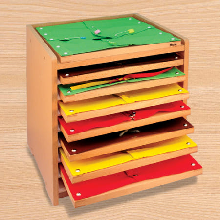 몬테소리 의생활 정리함 - 의생활틀미포함 [하나몬테소리 어린이집교구 유치원교구 가베]