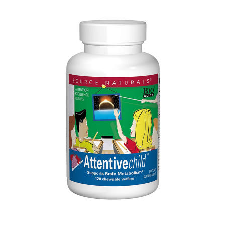 [해외]Source Naturals Attentive Child 소스 내츄럴스 어텐티브 차일드 스위트 & 타르트 120 츄어블
