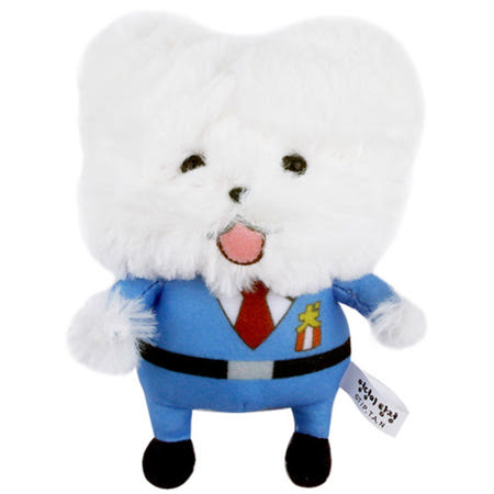 엉덩이탐정 말티즈서장 인형 가방고리(15cm)