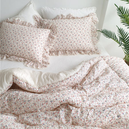 먼지없는 핸드메이드 텐셀 모달이불 리지 프릴 차렵이불 싱글