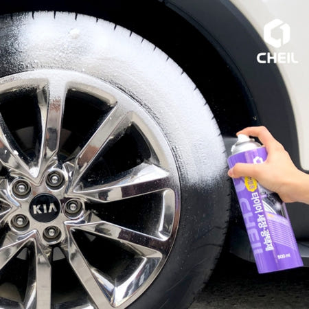 [지티글로벌]제일 버블폼 타이어 세정 광택제 간편 셀프세차/팰리세이드 K7프리미어 SM7 SM5 뉴스타일코란도 크루즈 더뉴카니발