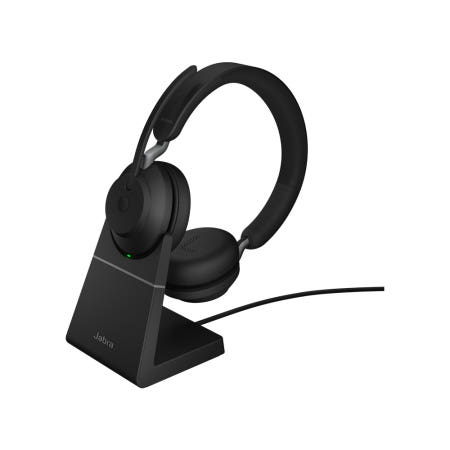 Jabra Evolve2 65 Stereo Black +충전스탠드 무선헤드폰 /MS Teams팀즈/Zoom줌/Skype스카이프/원격수업/재택근무/온라인수업
