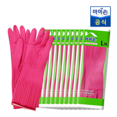 마미손 고무장갑 골드(대형) 10개묶음