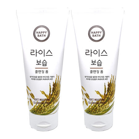 해피바스 라이스 보습 클렌징폼 200g x2개