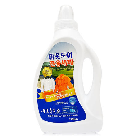 아웃도어 전용세제 1500ml, 중성세제 스포츠의류 등산복 골프복