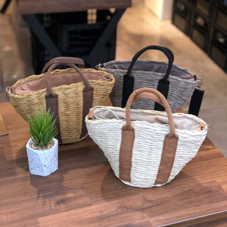 데일리 생테티엔 여성 밀짚 왕골 휴양지 라탄 크로스 토트백 가방