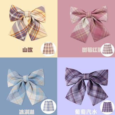 [arimall][해외]넥타이 토끼 솔기 JK제복 체크 스커트 산취중 산딸기 홍차 아이스크림 포도기수 액세서리