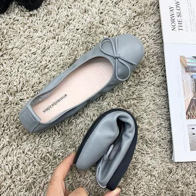 [해외]플랫 슈즈 에그롤업 컴포트화 소프트사이즈 여성슈즈 41143베트 발레단화 로퍼 임산부 엄