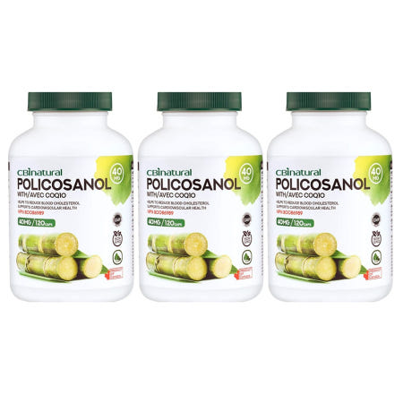 [해외]CBINatural 쿠바산 폴리코사놀 40mg 120정 3개