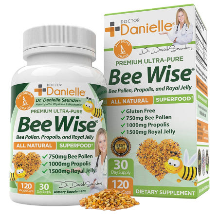 [해외]닥터다니엘 Bee Wise 꿀벌화분 로얄젤리 프로폴리스 120정