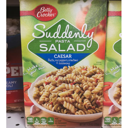 [해외](미국배송) 베티크로커 서든리 시저 샐러드 파스타 206g 3팩 Betty Crocker Suddenly pasta Salad Caesar 7.25oz