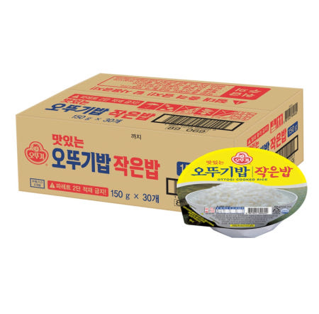 오뚜기밥 작은밥 백미 즉석밥 150g 30개 캠핑 간편식 전자렌지