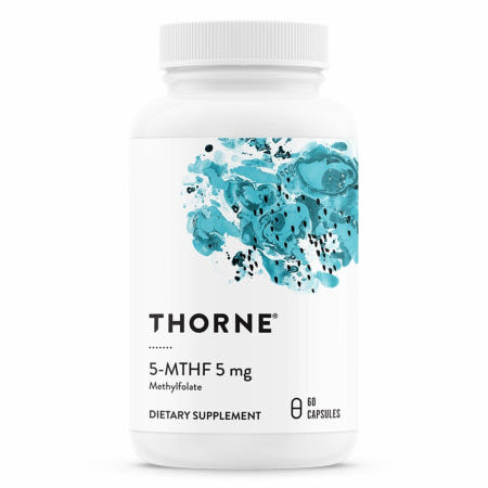 [해외]Thorne Research Methyl Folate 쏜 리서치 5-MTHF 5 mg 활성비타민 B9 엽산 60캡 1병