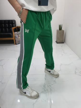 쿤 무료배송 기획 나비 자수 일자 핏 저지5선 라인 패치 트레이닝 밴딩 팬츠