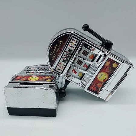 [자체제작]미니어처 슬롯머신 귀여운 미니 오락실 장식모형 실버