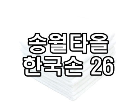 송월타월 송월타올 한국손26 호텔손30 행주 물수건 면행주 손타올 작은 업소용 타올