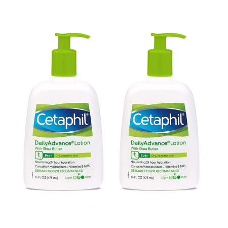 [해외]세타필 로션 데일리 어드밴스드 473ml 2팩 Cetaphil Daily Advance Ultra Hydrating Lotion With Shea