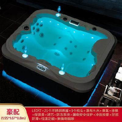 [해외]야외자쿠지 온수욕조 야외 안마욕조 대형 커플호텔 빌라 호화로운 가정용 성인용 스마트 서핑