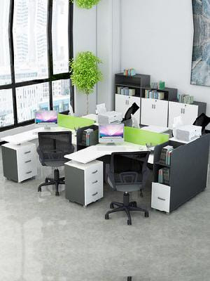 [해외]2인용 1인용 컴퓨터책상 나진 사무용 가구 직원 책상의자 모던 심플 컴퓨터 책상 병풍 워