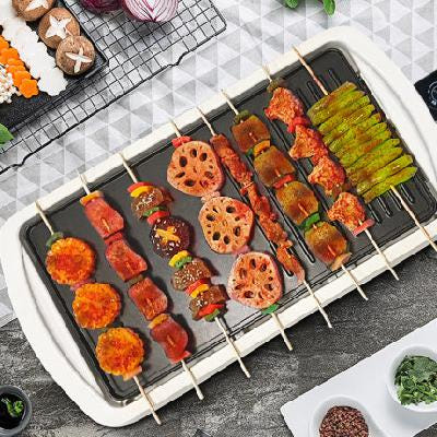 [해외]실내화로 1인화로 오크스 전기 그릴 불판 집용 한국식 눌지 않은