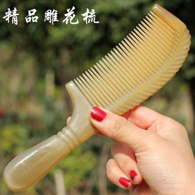 [해외]물소뿔 조각 재료 괄사 마사지 경락 지압봉 백야크 뿔빗 순천연광치대호수소각머리 경락마사지 여승용 각자빗