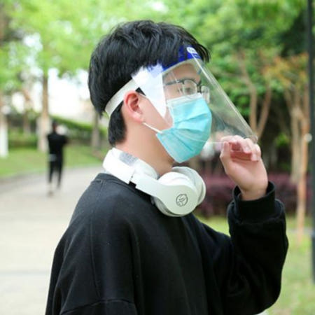 [케이씨코리아 협력사]페이스쉴드 코로나 얼굴가리개 고글 보안경 얼굴가림막 투명마스크 눈 보호안경