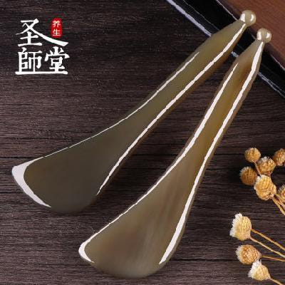 [해외]물소뿔 조각 재료 괄사 마사지 경락 지압봉 성사당 파스칼 스틱 여성 얼굴 미용 화이트워터 소뿔 스크래치 아이 전용