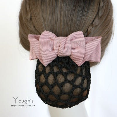 [해외]머리망 호텔 아르바이트 판 프로 머리띠, 스튜어디스 리본 워크 포켓, 웨이터 직원