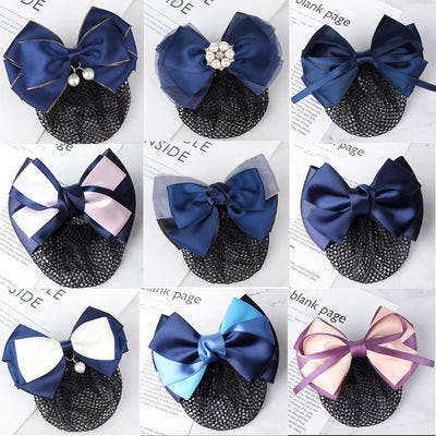 [해외]머리망 호텔 아르바이트 프로필 헤어 액세서리 핀호텔 여승무원 간호사, 나비접시