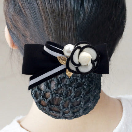 [해외]머리망 호텔 아르바이트 계 은행 직원 헤어숍 프로필 헤어 리본 간호사 망태기 여자수