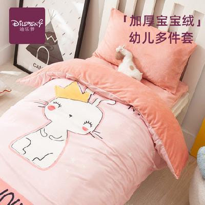 [해외]어린이 이불 공주 키즈 아동 침구세트 차렵 3종세트 산호 기모노 6종세트 가을겨울 오입잠 침구품