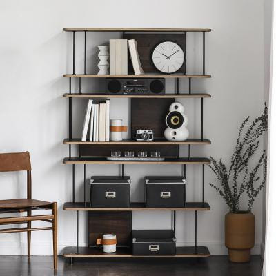 [해외]인테리어 원목 홈쇼핑 철제 거실 침실 가구 오리지널 영국 스퀘어루츠 수입북유럽 표정 원목주노 멀티 오픈 스토리지 서가