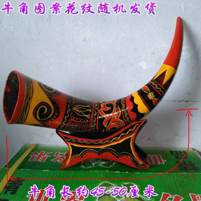 [해외]물소뿔 조각 재료 괄사 마사지 경락 지압봉 사천대량산서창 이족칠기 수공예품 정통 야크코너 장식품