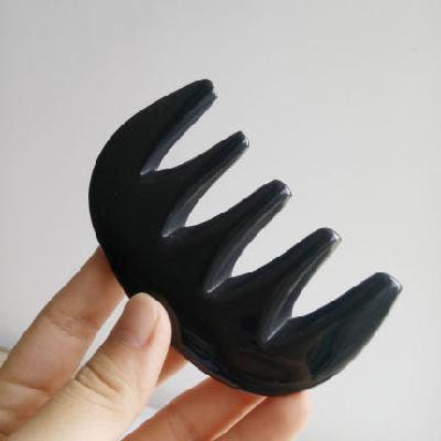 [해외]물소뿔 조각 재료 괄사 마사지 경락 지압봉 백스턴 블랙워터소뿔빗 오치대치경락 머리안마빗 엄마 생일선물