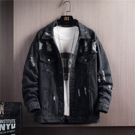 [해외]남자 봄 가을 점퍼 2021 스타일 남성 데님 레플리카 자켓 바이바이더 프리미엄 코트