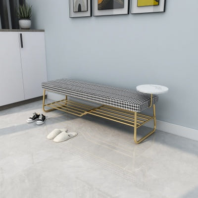 [해외]약국 병원 로비 벤치 호사꾼 교환의자 문 앞 소프트백 방석 긴 걸상 심플 모던 신발의자 북유럽 침대 끝