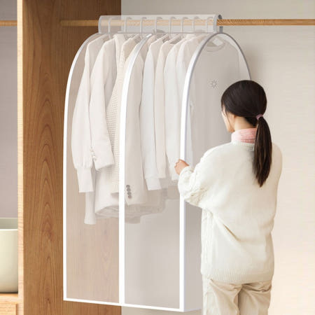 [(주)리예코퍼레이션]행거가리개/의류/커버/롱패딩/롱코트/오염방지 깔끔 먼지차단