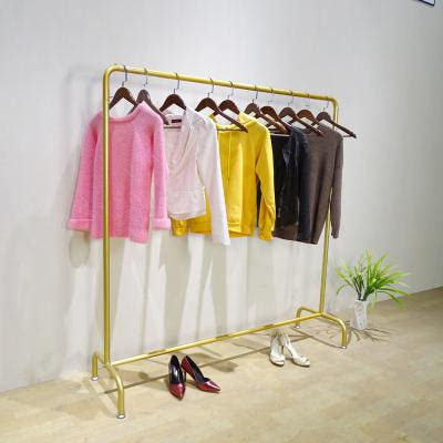 [해외]옷가게 행거 스탠드 옷걸이 튼튼한 인테리어 빨래 건조대 접이식 발코니 홀짝인 실내에 간편하게 옷을 거는 선반