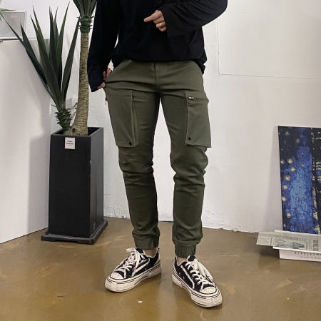 [무료배송] 남자 스트랩 카고 밴딩 조커 조거팬츠 헬스복 운동복 / 2 color