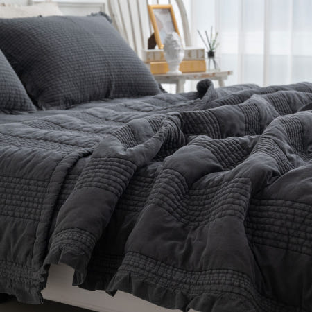 홀짝 누빔 스프레드 이불 피그먼트 60수 아사면