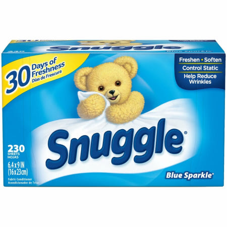 [해외]Snuggle 스너글 블루 스파클 건조기 섬유유연제 미국 드라이 시트 230장