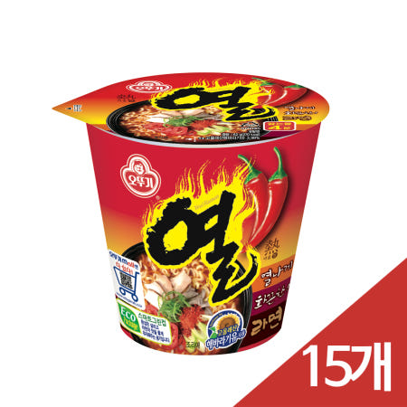 오뚜기 열라면 소컵 62g 15개 한박스