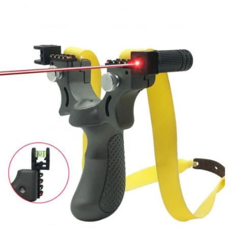 [돌다리]핸셀 레이져 정밀 조준 전문가용 새총 슬링샷 총알포함