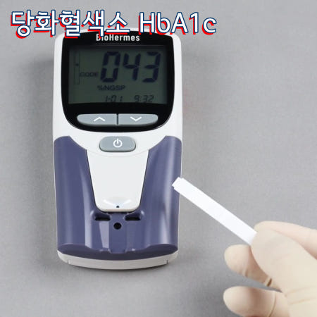 BioHermes 당화혈색소측정기 HbA1c 글리코헤모글로빈측정 A1cEZ 스트립1박스포함