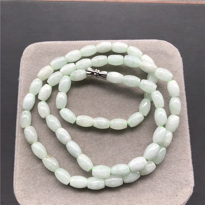 [해외]천연 옥 목걸이 펜던트 원석 건강 효도 선물 프리미엄 홈쇼핑 여성 A상품 에메랄드 비즈 무료배송