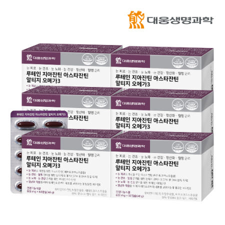 대웅생명과학 루테인 지아잔틴 아스타잔틴 알티지 오메가3 60캡슐, 6개