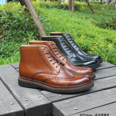 [해외]남자 이태리 수제화 명품 구두 직수입 남성 무역화 블록 고딕 스트랩 리얼 레더 잉글리쉬 키높이